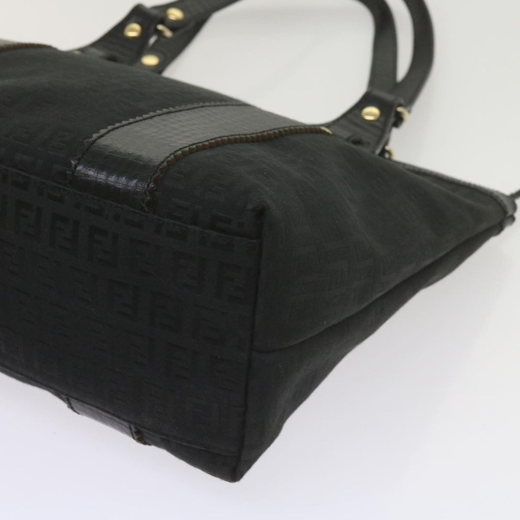 FENDI Zucchino Canvas Tote Bag Blackam5285