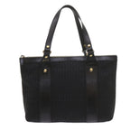 FENDI Zucchino Canvas Tote Bag Blackam5285