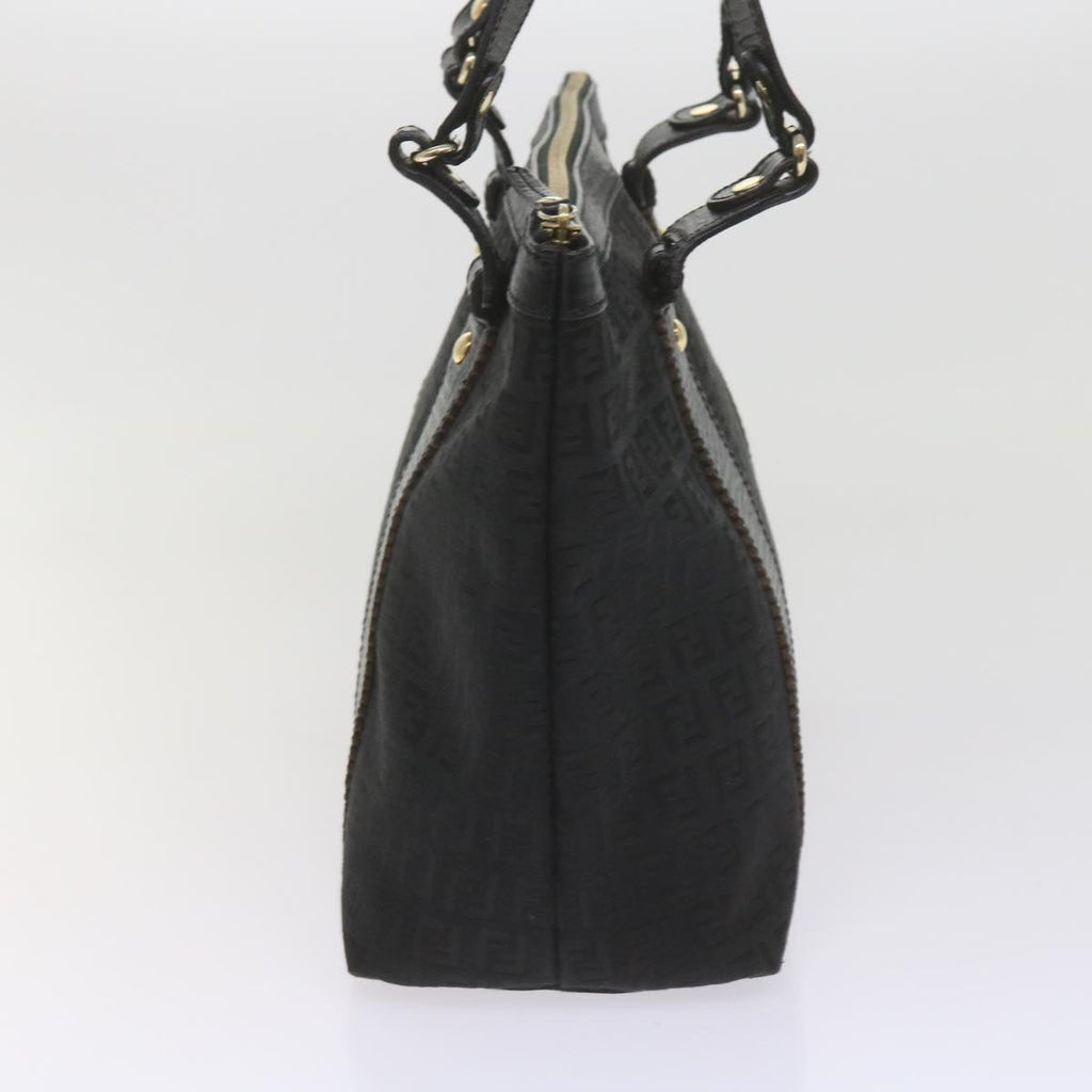 FENDI Zucchino Canvas Tote Bag Blackam5285