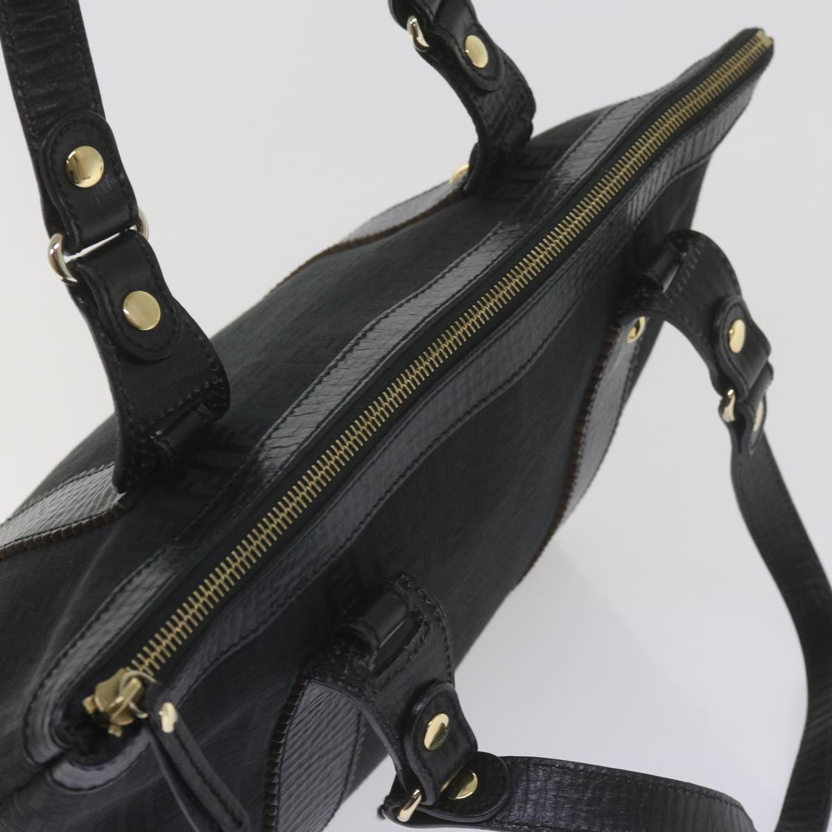 FENDI Zucchino Canvas Tote Bag Blackam5285