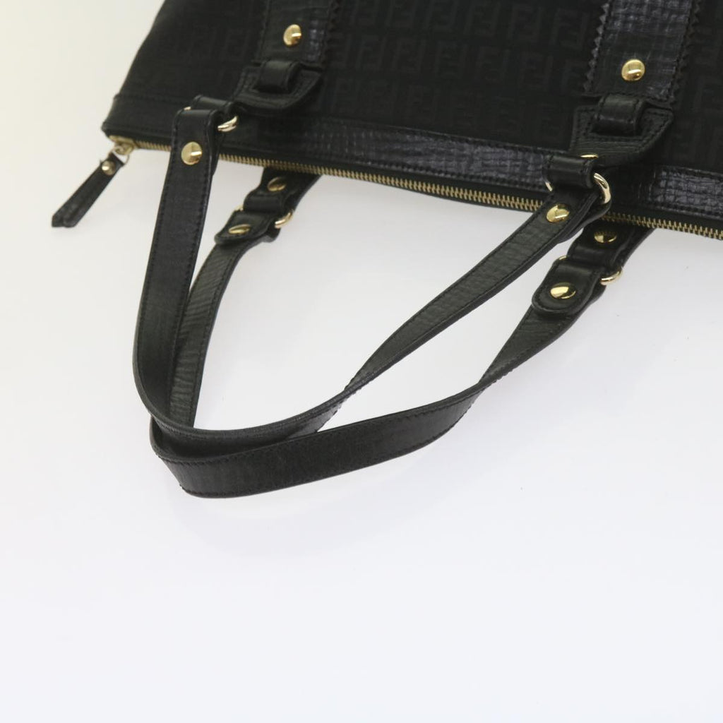 FENDI Zucchino Canvas Tote Bag Blackam5285
