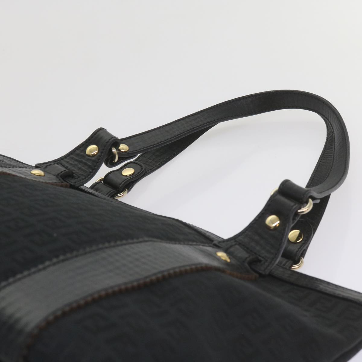 FENDI Zucchino Canvas Tote Bag Blackam5285