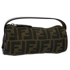 FENDI Zucca Canvas Hand Bag Black Brown 2257 26553 009am5322