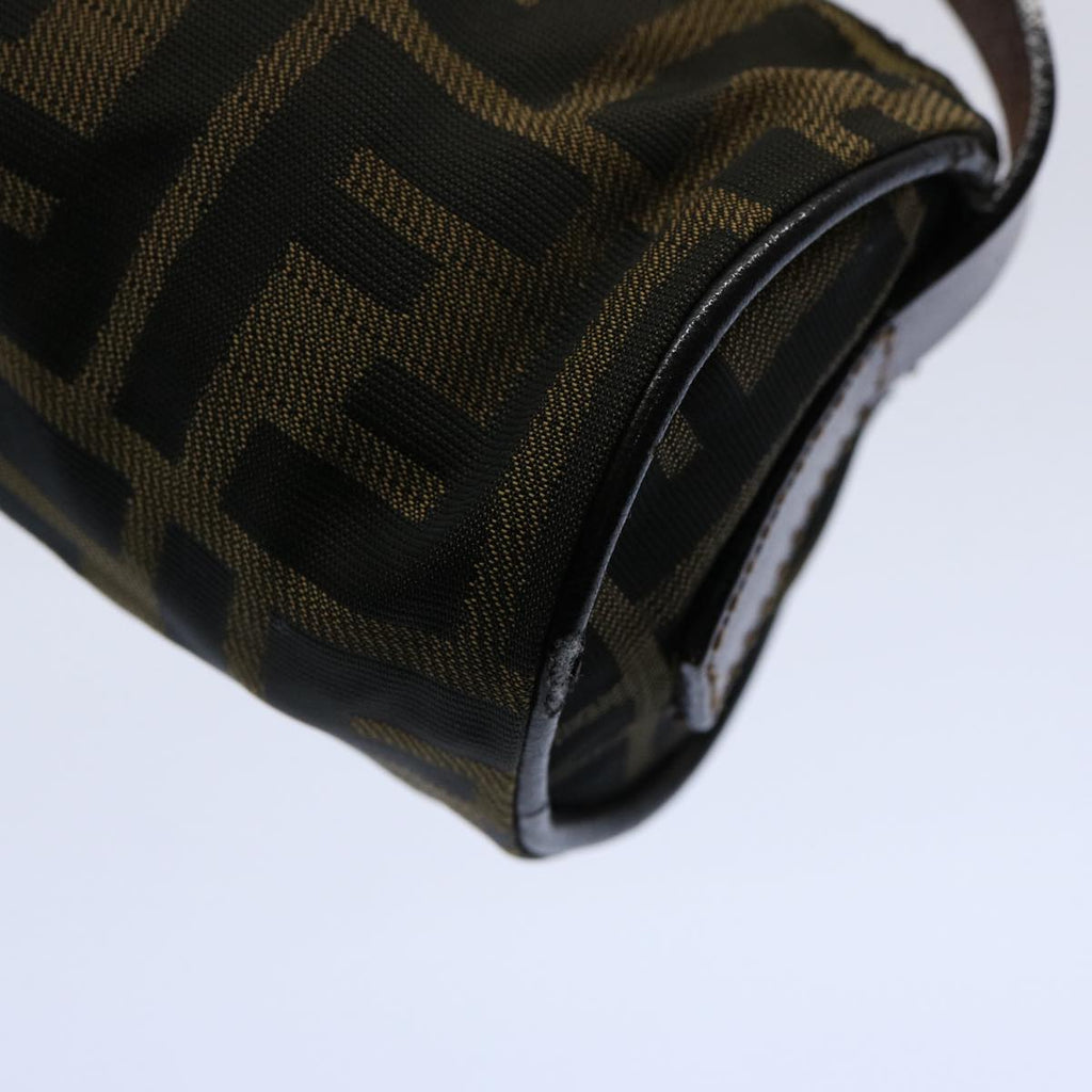 FENDI Zucca Canvas Hand Bag Black Brown 2257 26553 009am5322
