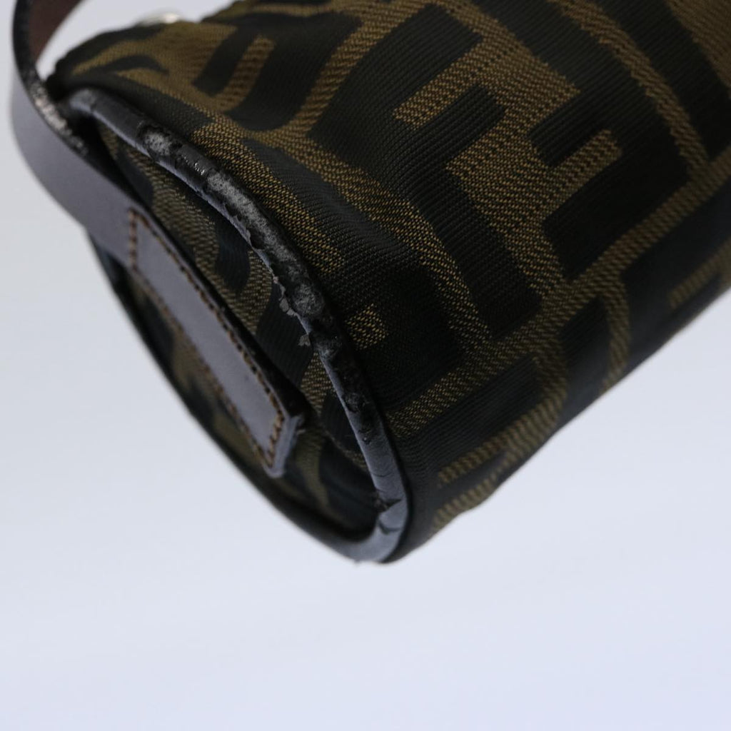 FENDI Zucca Canvas Hand Bag Black Brown 2257 26553 009am5322
