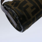 FENDI Zucca Canvas Hand Bag Black Brown 2257 26553 009am5322