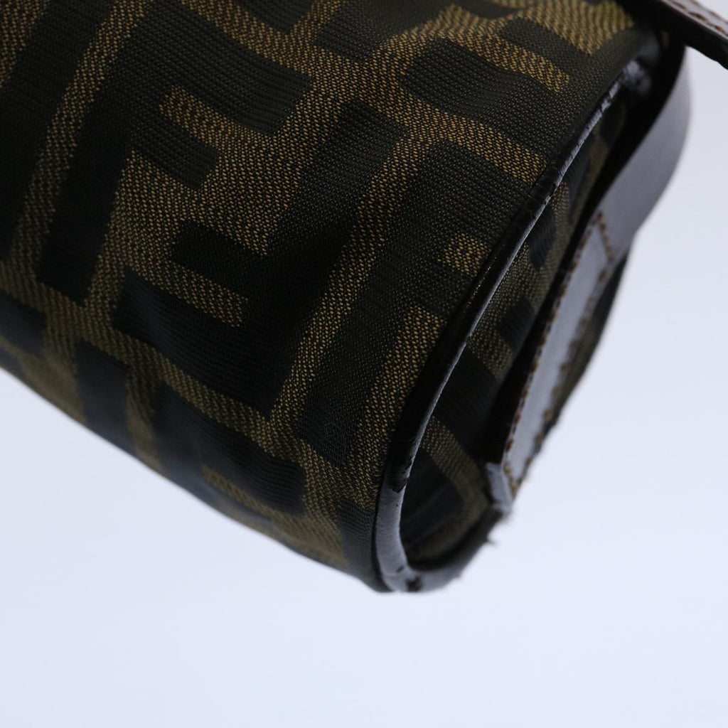FENDI Zucca Canvas Hand Bag Black Brown 2257 26553 009am5322