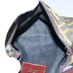 FENDI Zucca Canvas Hand Bag Black Brown 2257 26553 009am5322