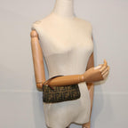 FENDI Zucca Canvas Hand Bag Black Brown 2257 26553 009am5322