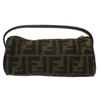 FENDI Zucca Canvas Hand Bag Black Brown 2257 26553 009am5322