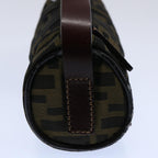 FENDI Zucca Canvas Hand Bag Black Brown 2257 26553 009am5322