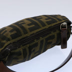 FENDI Zucca Canvas Hand Bag Black Brown 2257 26553 009am5322
