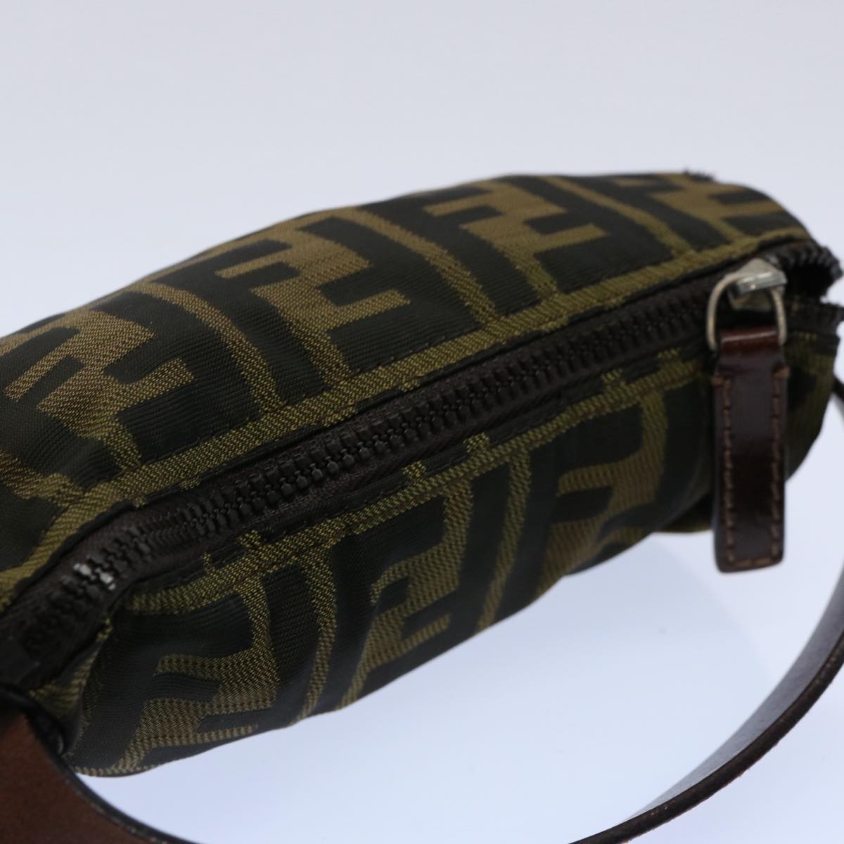 FENDI Zucca Canvas Hand Bag Black Brown 2257 26553 009am5322