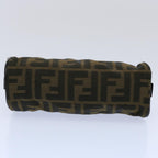 FENDI Zucca Canvas Hand Bag Black Brown 2257 26553 009am5322