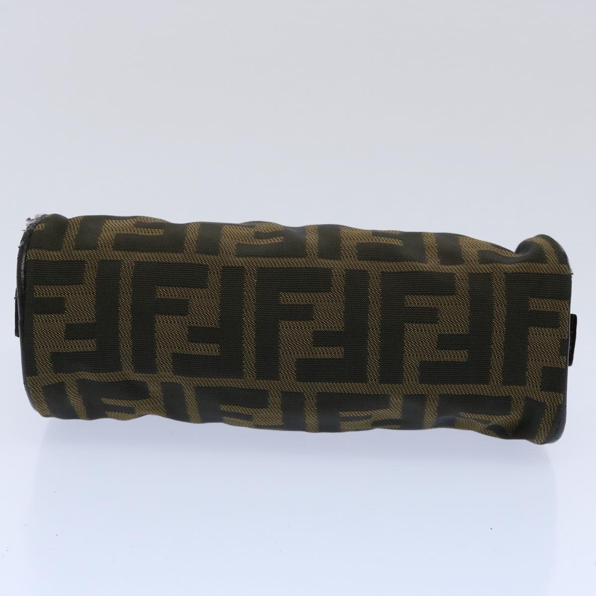 FENDI Zucca Canvas Hand Bag Black Brown 2257 26553 009am5322