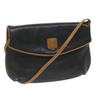 CELINE Shoulder Bag Leather Black  am5325