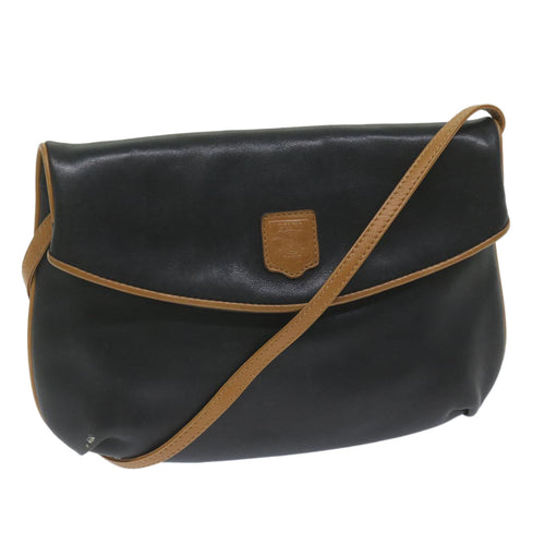 CELINE Shoulder Bag Leather Black  am5325