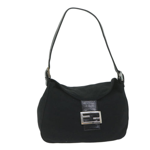FENDI Mamma Baguette Shoulder Bag Nylon Black 2305 26426 008am5339