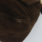 FENDI Mamma Baguette Shoulder Bag Suede Brownam5342