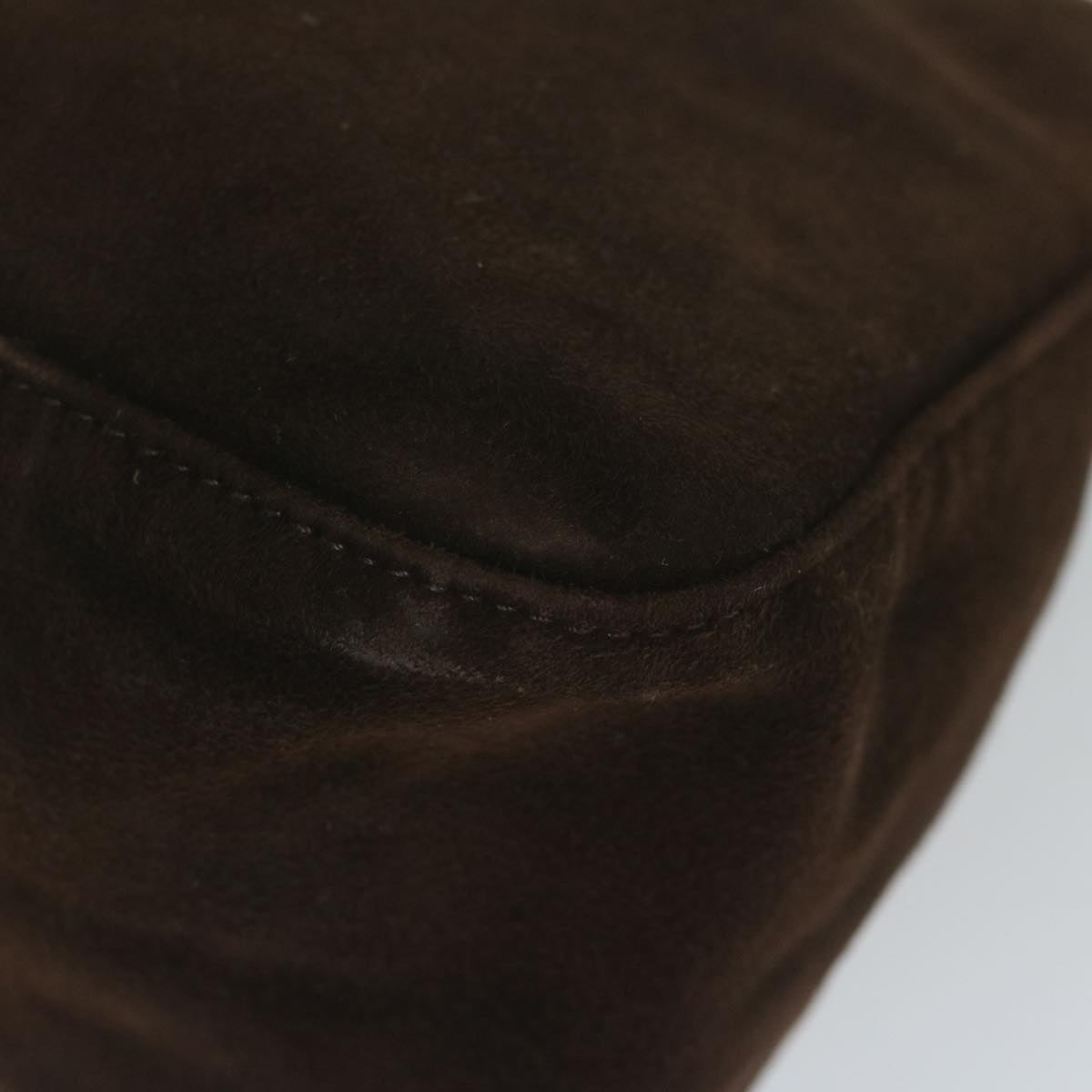 FENDI Mamma Baguette Shoulder Bag Suede Brownam5342