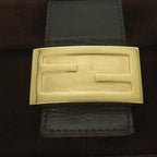 FENDI Mamma Baguette Shoulder Bag Suede Brownam5342