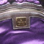 FENDI Mamma Baguette Shoulder Bag Suede Brownam5342