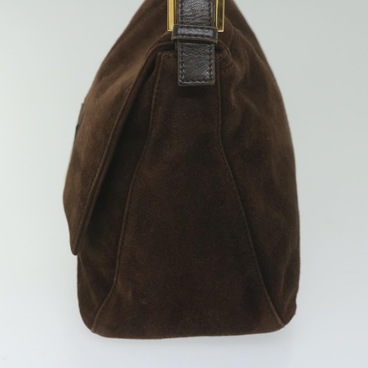 FENDI Mamma Baguette Shoulder Bag Suede Brownam5342
