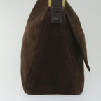 FENDI Mamma Baguette Shoulder Bag Suede Brownam5342