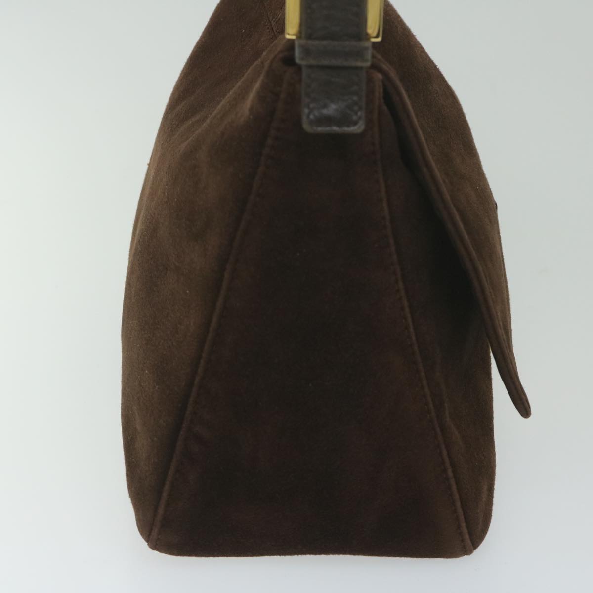 FENDI Mamma Baguette Shoulder Bag Suede Brownam5342