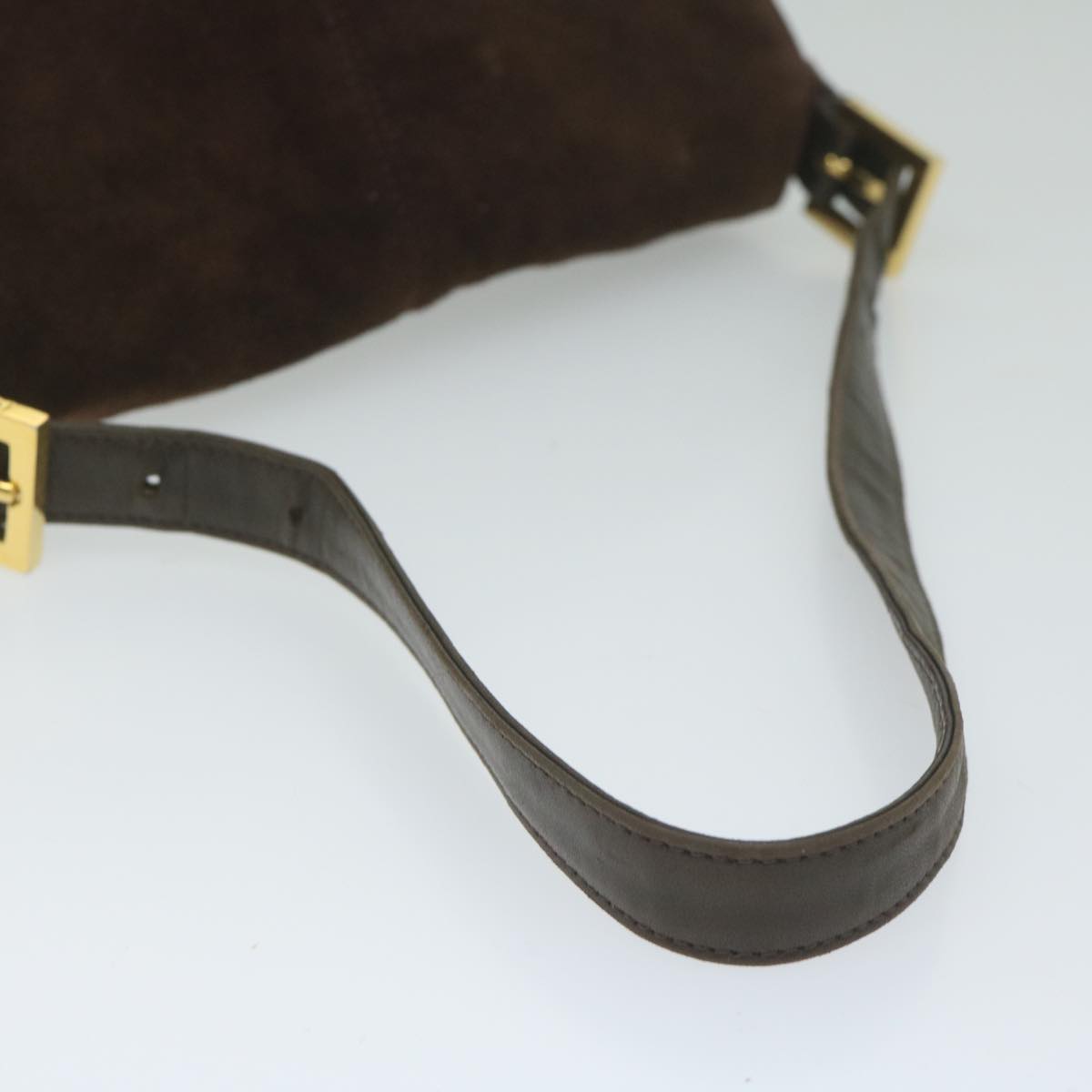 FENDI Mamma Baguette Shoulder Bag Suede Brownam5342