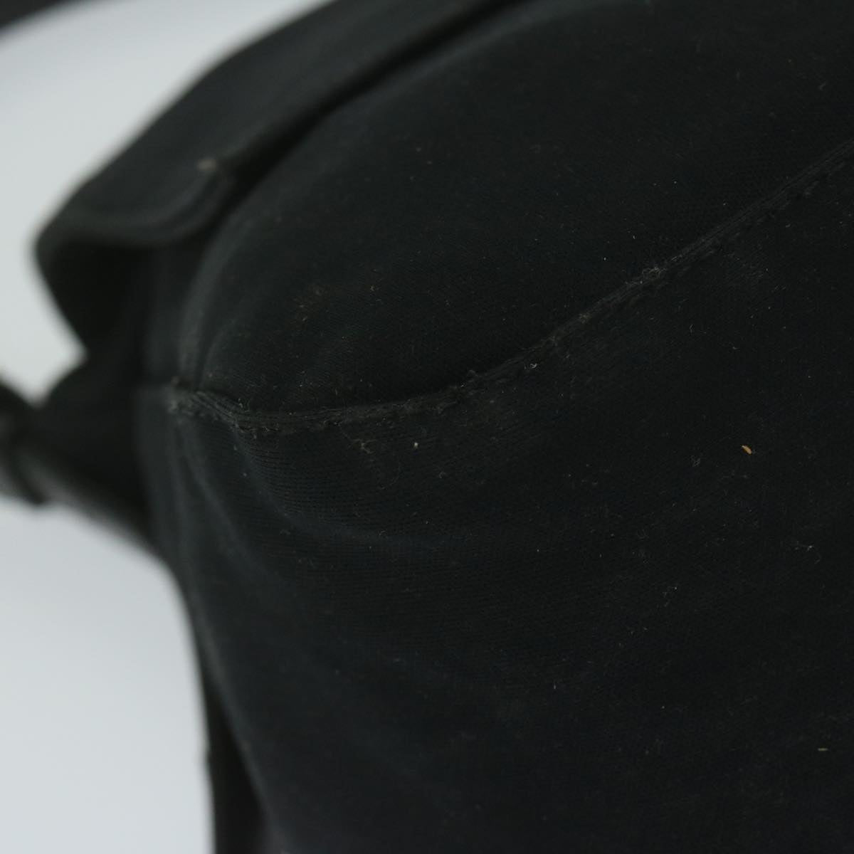 FENDI Mamma Baguette Shoulder Bag Nylon Black 2321 26325 008am5345