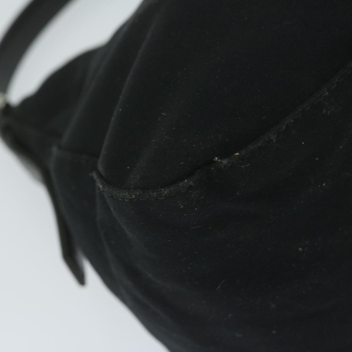 FENDI Mamma Baguette Shoulder Bag Nylon Black 2321 26325 008am5345