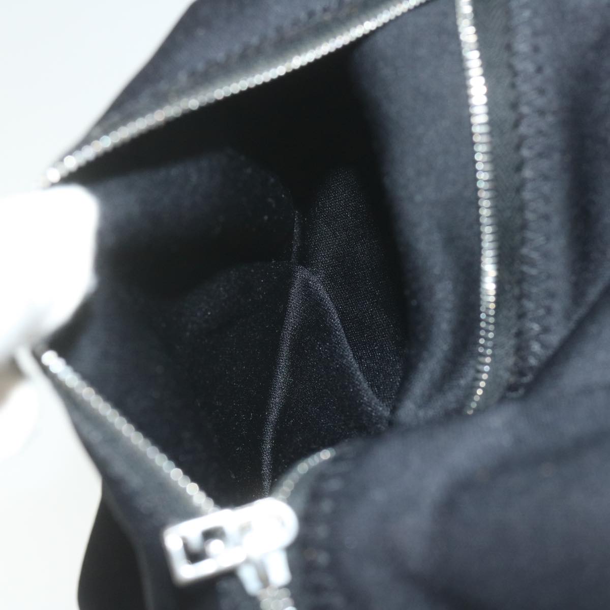 FENDI Mamma Baguette Shoulder Bag Nylon Black 2321 26325 008am5345