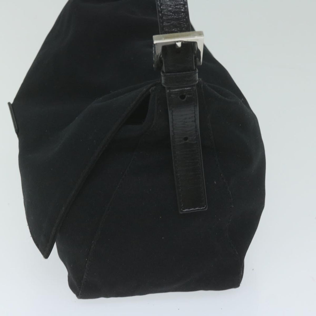 FENDI Mamma Baguette Shoulder Bag Nylon Black 2321 26325 008am5345