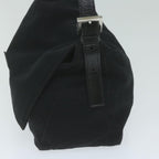 FENDI Mamma Baguette Shoulder Bag Nylon Black 2321 26325 008am5345