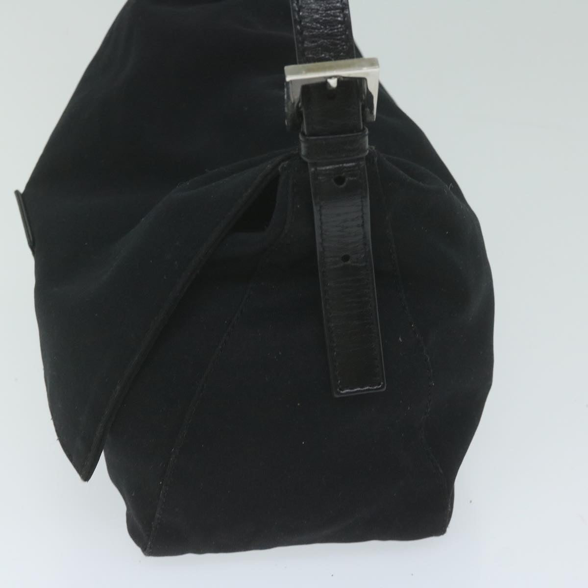 FENDI Mamma Baguette Shoulder Bag Nylon Black 2321 26325 008am5345