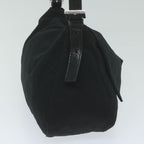 FENDI Mamma Baguette Shoulder Bag Nylon Black 2321 26325 008am5345