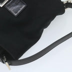 FENDI Mamma Baguette Shoulder Bag Nylon Black 2321 26325 008am5345