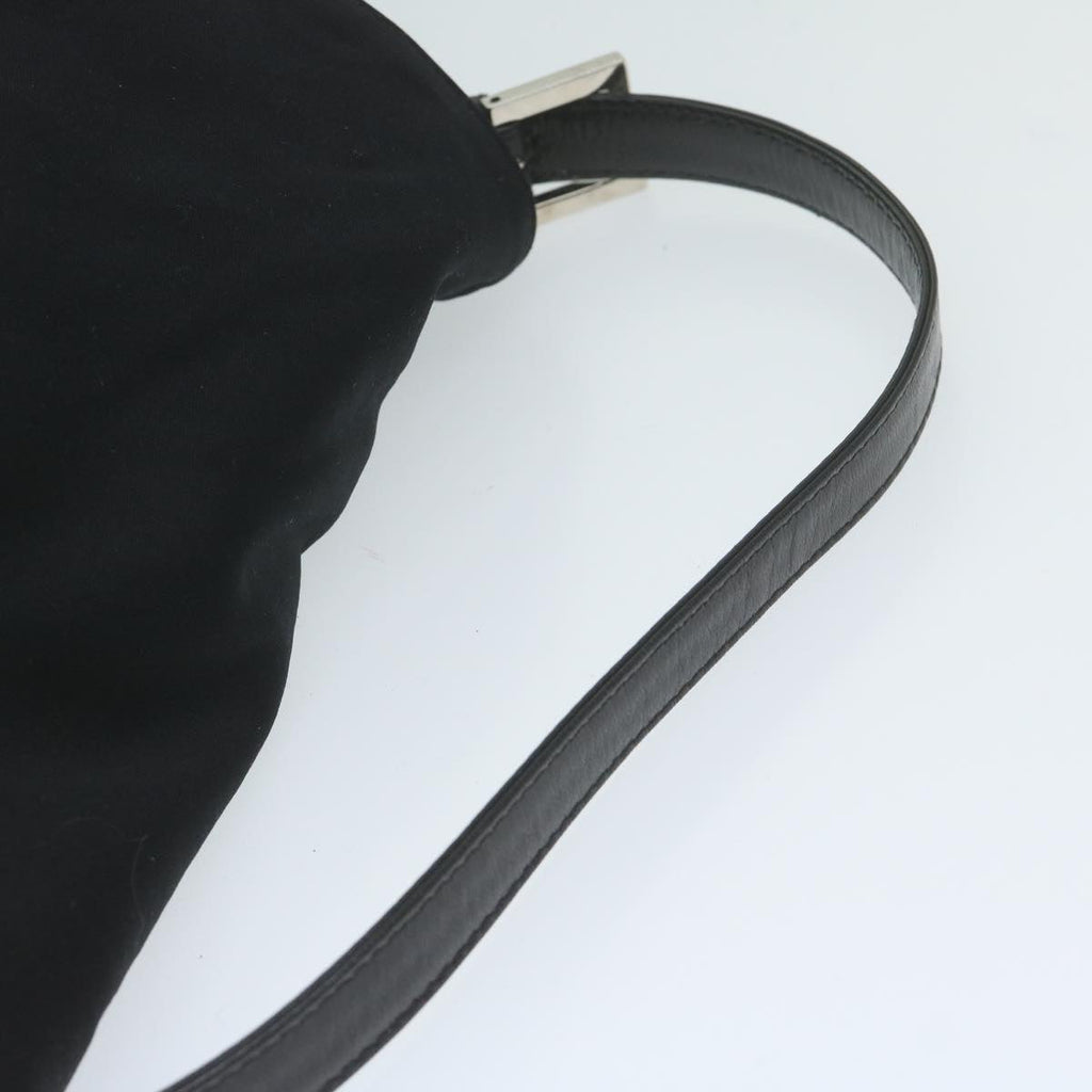 FENDI Mamma Baguette Shoulder Bag Nylon Black 2321 26325 008am5345