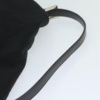 FENDI Mamma Baguette Shoulder Bag Nylon Black 2321 26325 008am5345