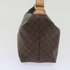 CELINE Macadam Canvas Hand Bag PVC Leather Brown  am5353