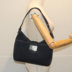 FENDI Mamma Baguette Shoulder Bag Canvas Navyam5373
