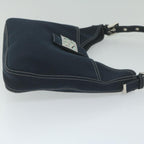 FENDI Mamma Baguette Shoulder Bag Canvas Navyam5373