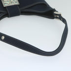 FENDI Mamma Baguette Shoulder Bag Canvas Navyam5373