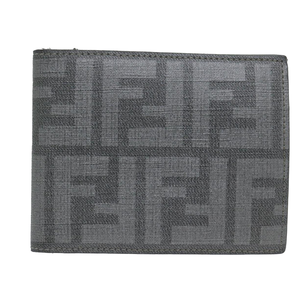FENDI Zucca Canvas Wallet Grayam5394
