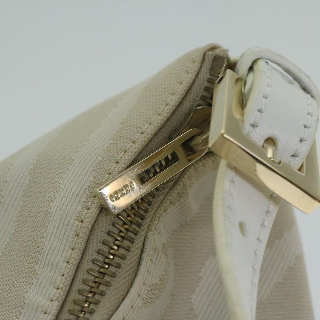 FENDI Hand Bag Canvas Beigeam5396