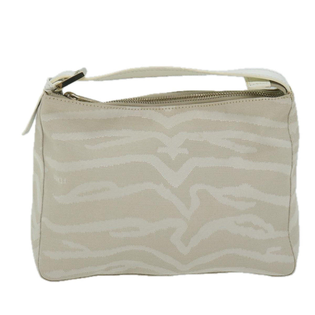 FENDI Hand Bag Canvas Beigeam5396