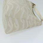 FENDI Hand Bag Canvas Beigeam5396