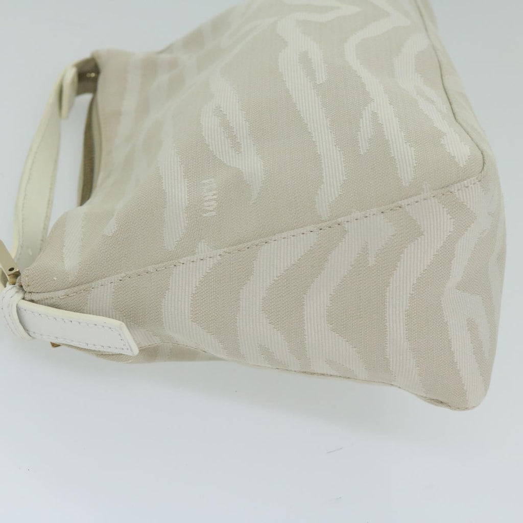 FENDI Hand Bag Canvas Beigeam5396