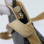 FENDI Zucca Canvas Shoulder Bag Black Brownam5406